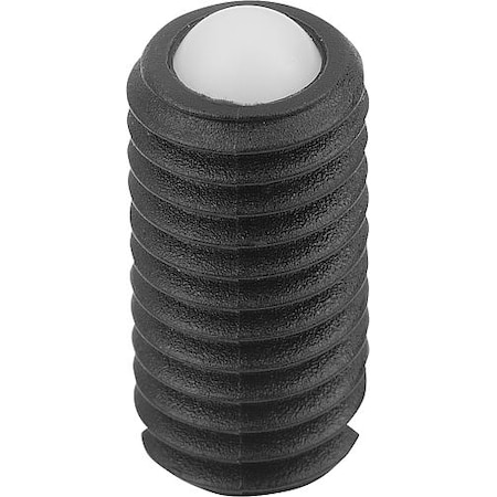 Kipp Spring plungers plastic, slotted, POM ball K0311.08